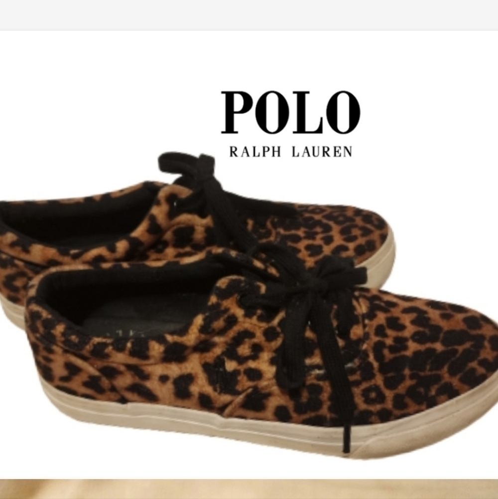 Polo Ralph Lauren leopard canvas sneakers 7 - Picture 11 of 11